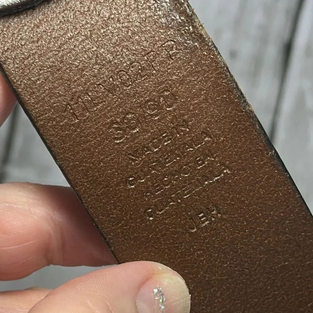 Levi's Men's Genuine Leather Belt Brown Silver Buckle size 36 Style‎ 11LV02PP